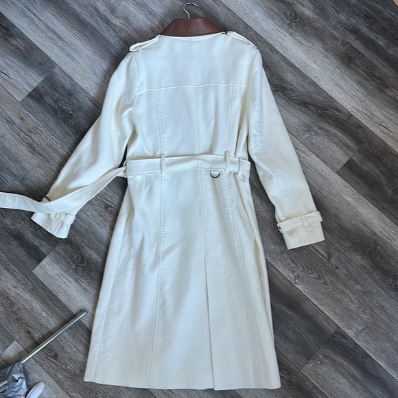 NWT Banana Republic long ivory brown leather size medium western Lined - Picture 7 of 13